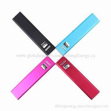 Slim Power Banks, Lightweight 2,600mAh USB Universal with Aluminum Housing